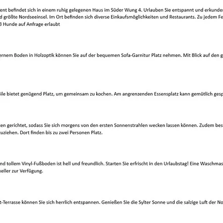 Sueder Wung 4b, App 6 Apartment Wenningstedt-Braderup